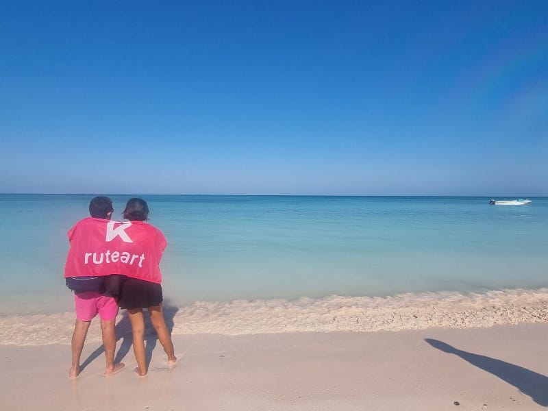 Playa durante nuestro viaje organizado a Cuba